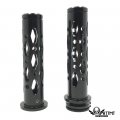 Httmt- Trhb122-a-22-bk- Black 7 8 22mm Motorcycle Handle Bar Hand Grip For H-d-davidson Cruiser Chopper