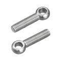 4pcs M8 X 35mm Lifting Eye Bolts 304 Stainless Steel Machinery Shoulder Swing Bolt Ring Eyebolt For Pipeline Gate Valves 