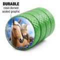 Mare And Foal Flowers Valve Stem Caps For Tire Rim Wheel Aluminum Green