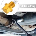 X Autohaux M12x1 5 Magnetic Aluminum Oil Drain Plug With Gasket Engine Sump Return Bung Fitting Adapter Nut Bolt For Car