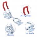 Uxcell 8 Pack Adjustable Toggle Clamp Metal Pull Latch 4003 Style Quick Release For Cabinet Box Trunk Case Red Not Include