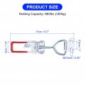Uxcell 8 Pack Adjustable Toggle Clamp Metal Pull Latch 4003 Style Quick Release For Cabinet Box Trunk Case Red Not Include