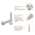 8 X 1 Torx Security Screws 30pcs Button Head Tamper Resistant Self Tapping 304 Stainless Steel Anti-theft With Bit T20