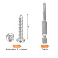 8 X 1 Torx Security Screws 30pcs Button Head Tamper Resistant Self Tapping 304 Stainless Steel Anti-theft With Bit T20
