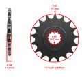 Caltric Black O-ring Drive Chain And Sprockets Kit Compatible With Yamaha Fzr1000 Fzr1000r 1989-1995