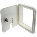 Nu-set Rv042 White Electrical Cable Hatch Lock With Key 