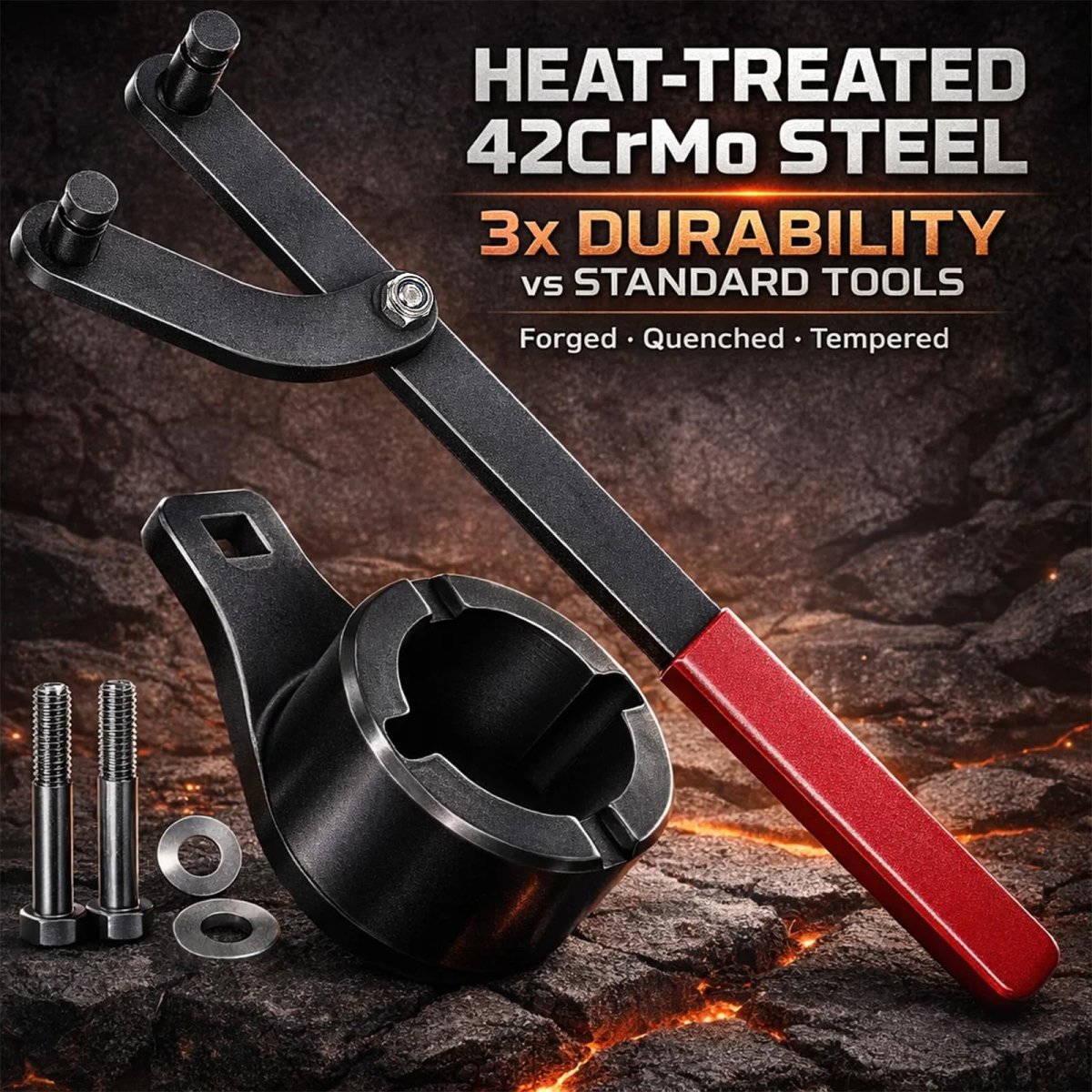 Crank Pulley Harmonic Damper Holding Tool Set With Bolts Universal Camshaft Holder Wrench For 22re 2rz 3rz 0l 3 3l V6 4 7l V8