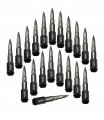 Vms Racing 14x1 5 20pc 112mm Cold Forged Steel Lug Nuts With Gunmetal Extended Bullets In Cnc Aluminum Compatible Ford Mustang