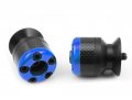 Blue Motorcycle Carbon Cnc Aluminum Machined Swingarm Sliders Spools Fiber Protector Fit For Kawasaki Vn1600 Mean Streak