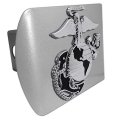Officially Licensed U S Marine Corps Anchor Insignia Metal Hitch Cover Brushed Chrome For 2 In Trailer Receivers Trucks And 