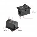 Uxcell Spst 2 Position On Off 2pin Boat Rocker Switch Toggle Ac 250v 6a 125v 10a For Household Appliances Snap Black