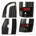 Hecasa Led Tail Lights Compatible With 2005-2015 Toyota Tacoma C-type Tube Barlights Rear Brake Turn Signal Tail Lamp Smoke