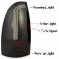 Hecasa Led Tail Lights Compatible With 2005-2015 Toyota Tacoma C-type Tube Barlights Rear Brake Turn Signal Tail Lamp Smoke
