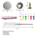 60pcs Car Roof Liner Ceiling Kit Repair Buckle Sagging Headliner Pins Rivet Snap With Installation Tool