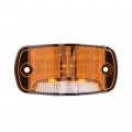 Rectangular Amber Clearance Marker P2pc With White Ground Light 4 In Led For Tractor M23025yw-dc Dot Fmvss108 Compliant 