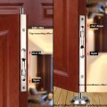 Hidden Latch Bolt Black 304 Stainless Steel 8 Inch 20cm Security Door Spring Dust Plug Double Lever Action Flush French Slide