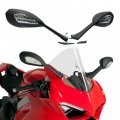 Black Rear View Side Mirrors With Led Turn Signals For Ducati Panigale V4 2018 2021 Amber Light Convex Lens Replaces 523s0644a 