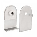 Stainless Steel Glass Clamp 4pcs For 6-12mm Thickness 68x40mm 0 Degree Shower Bracket Bathroom Balustrade Staircase Handrail