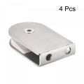 Stainless Steel Glass Clamp 4pcs For 6-12mm Thickness 68x40mm 0 Degree Shower Bracket Bathroom Balustrade Staircase Handrail