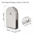 Stainless Steel Glass Clamp 4pcs For 6-12mm Thickness 68x40mm 0 Degree Shower Bracket Bathroom Balustrade Staircase Handrail
