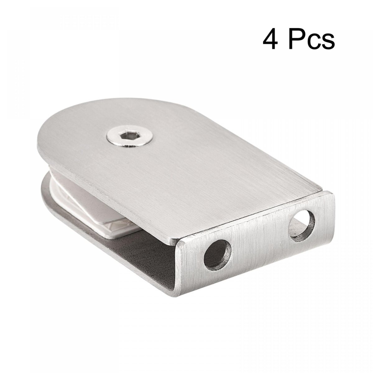 Stainless Steel Glass Clamp 4pcs For 6-12mm Thickness 68x40mm 0 Degree Shower Bracket Bathroom Balustrade Staircase Handrail
