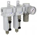 Pneumaticplus Sau430-n04g-mep 3 Stage Compressed Air Filter Dryer System Particulate Coalescing Pressure Regulator Combo 1 2 