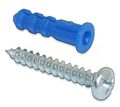 Ribbed Plastic Drywall Anchor Kit With Screws And Masonry Drill Bit 10-12 X 1 