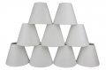 Urbanest Set Of 9 3-inch By 6-inch 5-inch Suede Clip-on Chandelier Shades White 