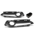 Auto Dynasty Compatible With Honda Hr-v Pair Of Bumper Driving Led Drl Fog Light Chrome Cover 2nd Gen