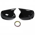 Glossy Black Left And Right Rear View Door Mirror Cover Cap Trim 