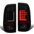 Auto Dynasty 3d Led Bar Tail Brake Lights Black Housing Smoke Lens Compatible With Ford F150 97-03 F250-f550 Super Duty 99-07