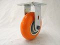 6 X 2 Rigid Caster Orange Polyurethane Wheel 1200 Lbs Each Tool Box 