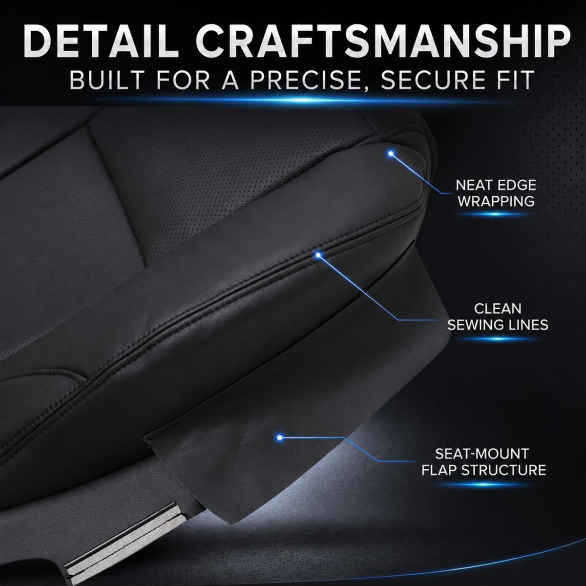 Front Driver Side Bottom Replacement Seat Cover Microfiber Leather Black For Lexus Is250 Is350 2006 2007 2008 2009 2010 2011