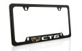 License Frame Inc Cadillac Ct6 Zinc Plate With Glossy Black Finish 4 Hole 