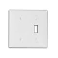 Leviton 80706-w 2-gang 1-toggle 1-blank Device Combination Wallplate Standard Size White 