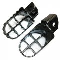 Httmt Mt216-027- Gunmetal Black Motocross Mx Steel Foot Pegs Compatible With Yz80 Wr250 Yz125 Yz250 Wr500 Wr200