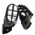 Httmt Mt216-027- Gunmetal Black Motocross Mx Steel Foot Pegs Compatible With Yz80 Wr250 Yz125 Yz250 Wr500 Wr200