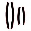 Outside 4 Pieces Black Window Visors Shade Sun Rain Wind Guards Cover Acrylic Replacement For Honda Civic 2006-2011