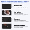 Microfiber Leather Armrest Protective Cover Pad Replacement For Honda Crv 2017 2018 2019 2020 2021 Black Stitches