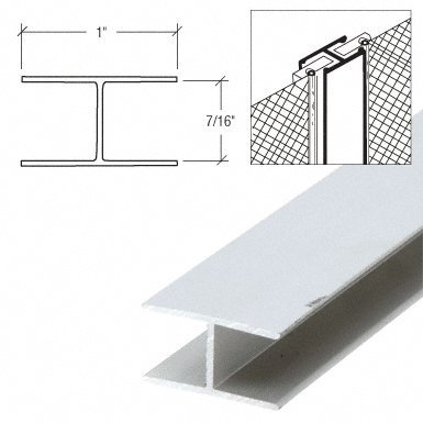7 16 In Extruded Aluminum Splicing H Bar 12 Ft Long Wshb7a Mill Finish For Box Type Screen Frames