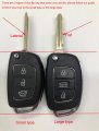 2-layers Hybrid Carbon Key Fob Cover Chain For Flip Key Hyundai Sonata Santa Fe Tucson