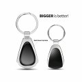 Ipick Image For Dodge Black Dome Chrome Metal Teardrop Key Chain Keychain Official Licensed