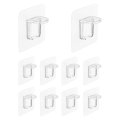 10 Pcs Plastic Shelf Support Peg Self Adhesive Bracket Removable Partition Pin 
