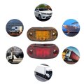 Usonline911 Premium 5x Amber Red Led Car Truck Trailer Rv Oval 2 5 Side Clearance Marker Lights