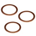 Engine Oil Drain Plug Gaskets For Freightliner Columbia 2010 3 Pieces Metal Copper Alloy Inside Diameter 1 25 In Outside 67946 
