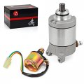 Starter Motor 10t Solenoid Relay Compatible With Honda Trx450er 450er 2006-2014 Trx450 Er 31200-hp1-601 35850-hp1-601