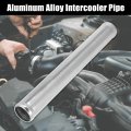 X Autohaux Od 1 5 38mm Length 12 300mm Aluminum Alloy Tube Intercooler Pipe Straight Air Intake Silver Tone For Car