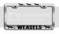 Weasels Chrome Metal License Plate Frame Tag Holder D99 