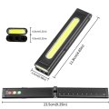 Work Light Cob Led Rechargeable Magnetic Base With Ruler And 8 Lighting Modes Concealed Bit Toolkit