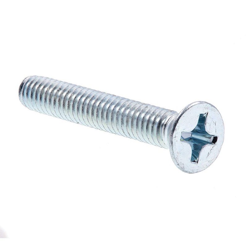 Machine Screws Flat Head Phillips Drive 12-24 X 1 5 In Zinc 100 Pack